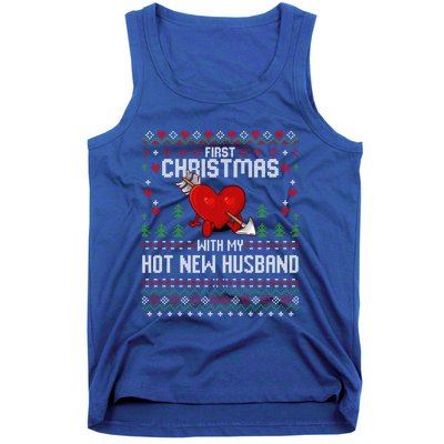 First Christmas With My Hot New Husband Sweater Ugly Xmas Gift Tank Top