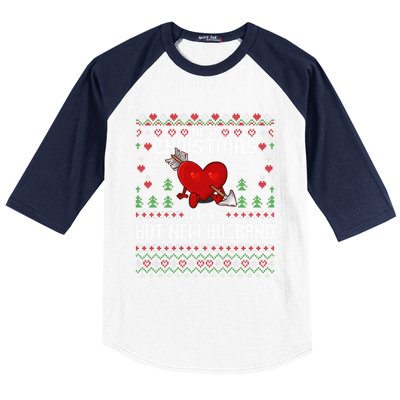 First Christmas With My Hot New Husband Sweater Ugly Xmas Gift Baseball Sleeve Shirt