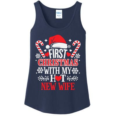 First Christmas With My Hot New Wife Funny Newlywed Couples Ladies Essential Tank