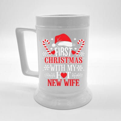 First Christmas With My Hot New Wife Funny Newlywed Couples Beer Stein