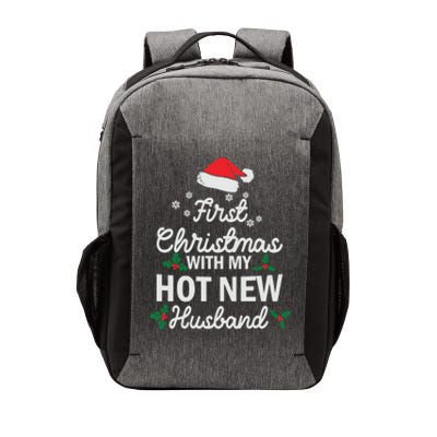 First Christmas With My Hot New Husband Xmas Holiday Funny Gift Vector Backpack