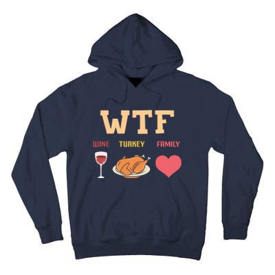 Funny Cute Wine Turkey Family Thanksgiving Gift Tall Hoodie