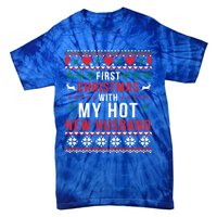 First Christmas With My Hot New Wife Husband Ugly Sweater Cool Gift Tie-Dye T-Shirt