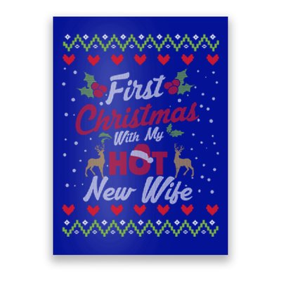 First Christmas With My Hot New Wife Married Matching Couple Gift Poster