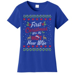 First Christmas With My Hot New Wife Married Matching Couple Gift Women's T-Shirt