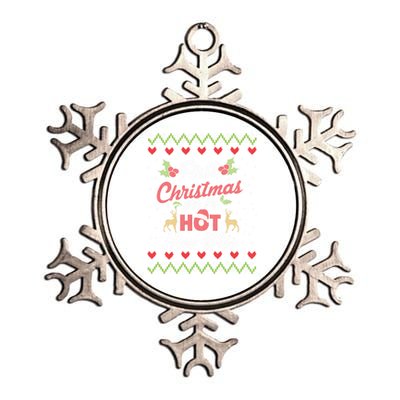 First Christmas With My Hot New Wife Married Matching Couple Gift Metallic Star Ornament