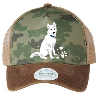 Funny Cute White Siberian Husky Gift Sweet White Snow Dog Gift Legacy Tie Dye Trucker Hat