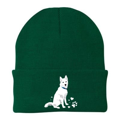 Funny Cute White Siberian Husky Gift Sweet White Snow Dog Gift Knit Cap Winter Beanie