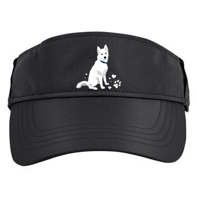 Funny Cute White Siberian Husky Gift Sweet White Snow Dog Gift Adult Drive Performance Visor