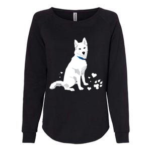 Funny Cute White Siberian Husky Gift Sweet White Snow Dog Gift Womens California Wash Sweatshirt