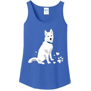 Funny Cute White Siberian Husky Gift Sweet White Snow Dog Gift Ladies Essential Tank