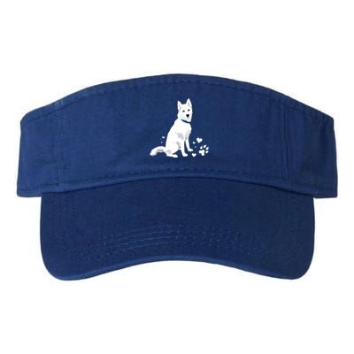 Funny Cute White Siberian Husky Gift Sweet White Snow Dog Gift Valucap Bio-Washed Visor