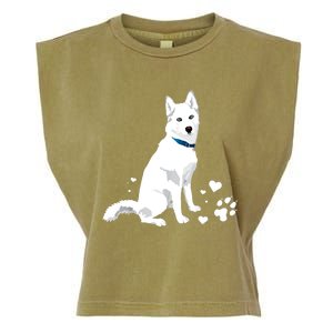 Funny Cute White Siberian Husky Gift Sweet White Snow Dog Gift Garment-Dyed Women's Muscle Tee