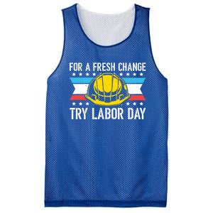 Fresh Change Worker Patriotic Laborer Happy Labor Day Meaningful Gift Mesh Reversible Basketball Jersey Tank