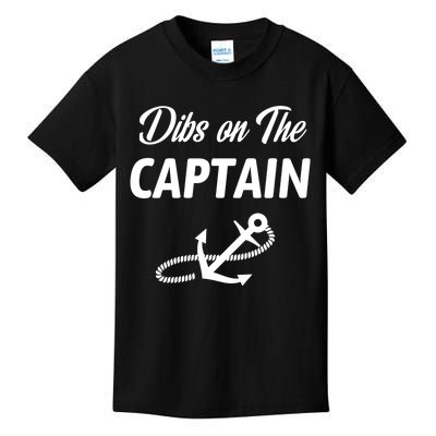 Funny Captain Wife Dibs On The Captain Kids T-Shirt