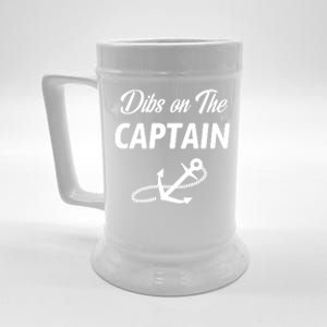 Funny Captain Wife Dibs On The Captain Beer Stein