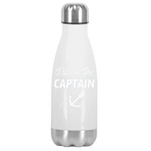 Funny Captain Wife Dibs On The Captain Stainless Steel Insulated Water Bottle