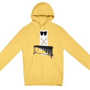 Funny Cat Wearing Sunglasses Playing Marimba Premium Pullover Hoodie