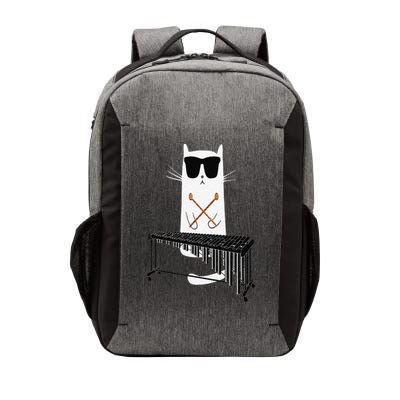 Funny Cat Wearing Sunglasses Playing Marimba Vector Backpack