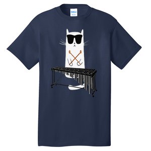 Funny Cat Wearing Sunglasses Playing Marimba Tall T-Shirt