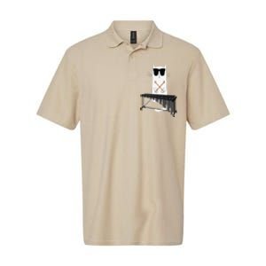 Funny Cat Wearing Sunglasses Playing Marimba Softstyle Adult Sport Polo