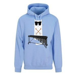 Funny Cat Wearing Sunglasses Playing Marimba Unisex Surf Hoodie