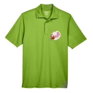 Funny Christmas When Pig Fly Oinkers Pulling Sleigh Gift Men's Origin Performance Pique Polo