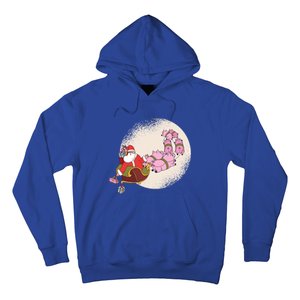 Funny Christmas When Pig Fly Oinkers Pulling Sleigh Gift Hoodie