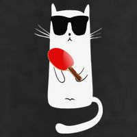 Funny Cat Wearing Sunglasses Playing Ping Pong Adult Drive Performance Visor