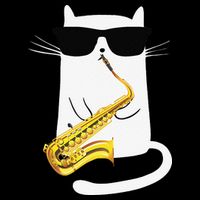Funny Cat Wearing Sunglasses Playing Saxophone City Backpack