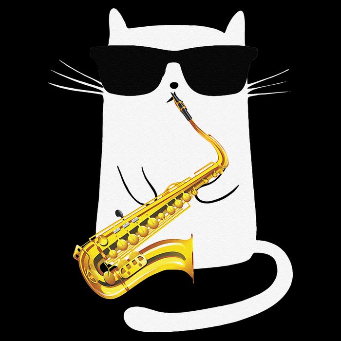 Funny Cat Wearing Sunglasses Playing Saxophone City Backpack