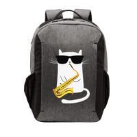 Funny Cat Wearing Sunglasses Playing Saxophone Vector Backpack