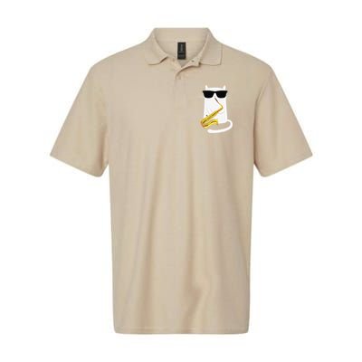 Funny Cat Wearing Sunglasses Playing Saxophone Polo