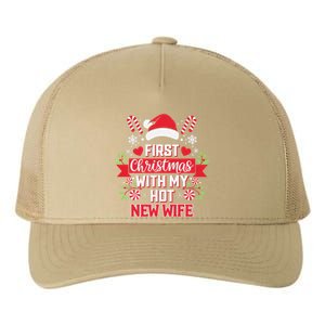 First Christmas With My Hot New Wife Funny Newlywed Couples Yupoong Adult 5-Panel Trucker Hat