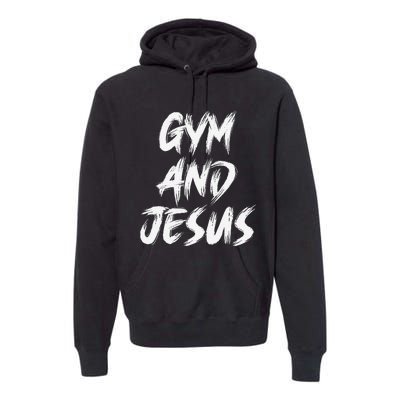 Funny Christian Workout Fitness Gym Jesus Premium Hoodie