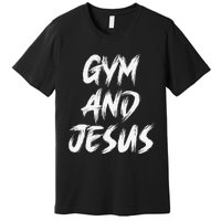 Funny Christian Workout Fitness Gym Jesus Premium T-Shirt