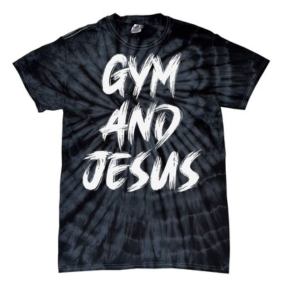 Funny Christian Workout Fitness Gym Jesus Tie-Dye T-Shirt