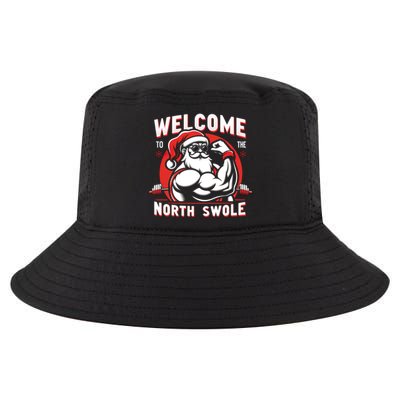 Funny Christmas Weightlifting Workout Gym North Swole Gift Cool Comfort Performance Bucket Hat