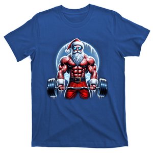 Funny Christmas Workout Deadlift Santa Weightlifting Meaningful Gift T-Shirt