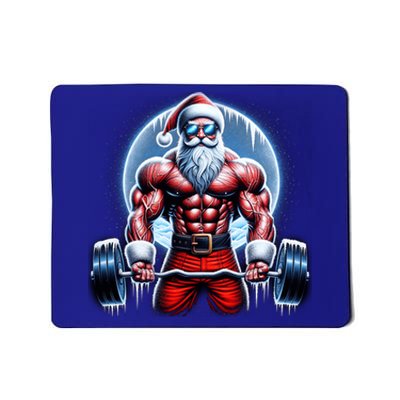 Funny Christmas Workout Deadlift Santa Weightlifting Meaningful Gift Mousepad