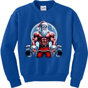 Funny Christmas Workout Deadlift Santa Weightlifting Meaningful Gift Kids Sweatshirt