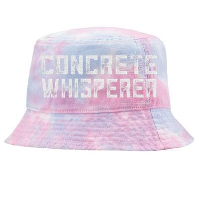 Funny Concrete Worker Construction Worker Gag Pun Tie-Dyed Bucket Hat