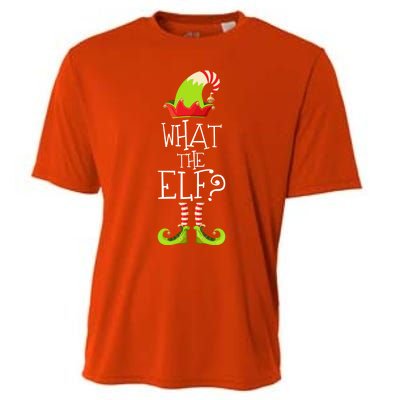 Funny Christmas What The Elf Gift Cooling Performance Crew T-Shirt