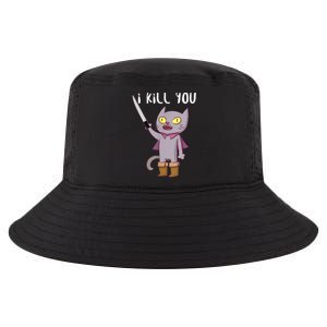 Funny Cat With Knife Cat Lovers Cool Comfort Performance Bucket Hat