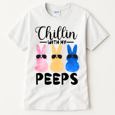 Funny Chillin With My Peeps Easter Bunny Hangin With Peeps Gift Tall T-Shirt