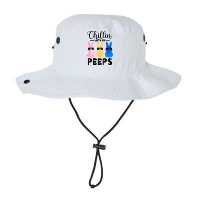 Funny Chillin With My Peeps Easter Bunny Hangin With Peeps Gift Bucket Hat