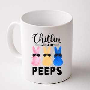 Funny Chillin With My Peeps Easter Bunny Hangin With Peeps Gift Coffee Mug