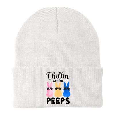 Funny Chillin With My Peeps Easter Bunny Hangin With Peeps Gift Beanie
