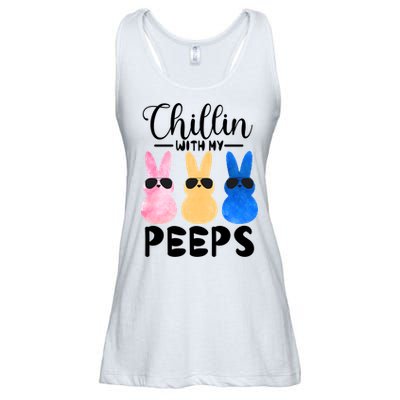 Funny Chillin With My Peeps Easter Bunny Hangin With Peeps Gift Ladies Essential Flowy Tank