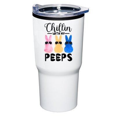 Funny Chillin With My Peeps Easter Bunny Hangin With Peeps Gift Tumbler